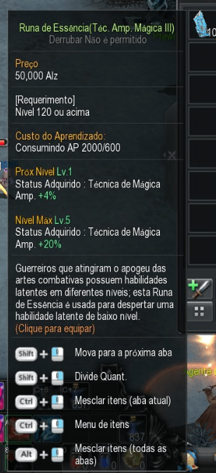 Imagem do patch notes